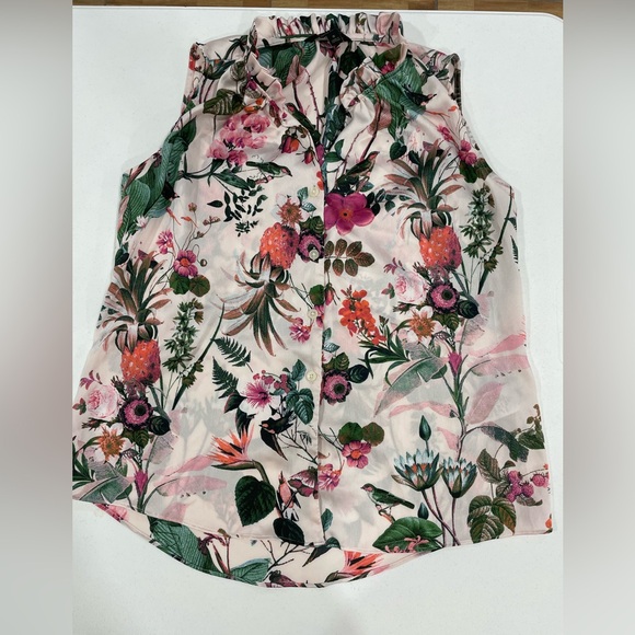 Women’s Banana Republic flora button up tank top small - Picture 1 of 5